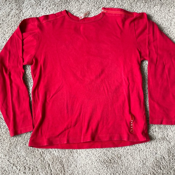 Prada Tops - Prada red longsleeve size large